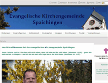 Tablet Screenshot of evang-kirche-spaichingen.de